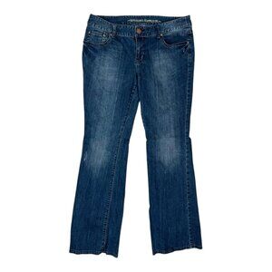 Vintage Mossimo Supply Co Women's Denim Jeans Mid Rise Flare Bootcut Size 34 Y2K